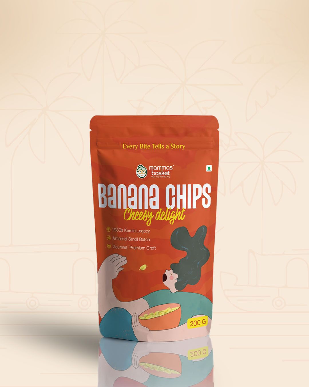 Mammas Basket Premium Banana Chips - Cheesy Delight