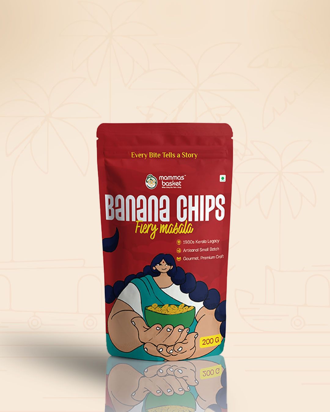 Mammas Basket Premium Banana Chips - Fiery Masala