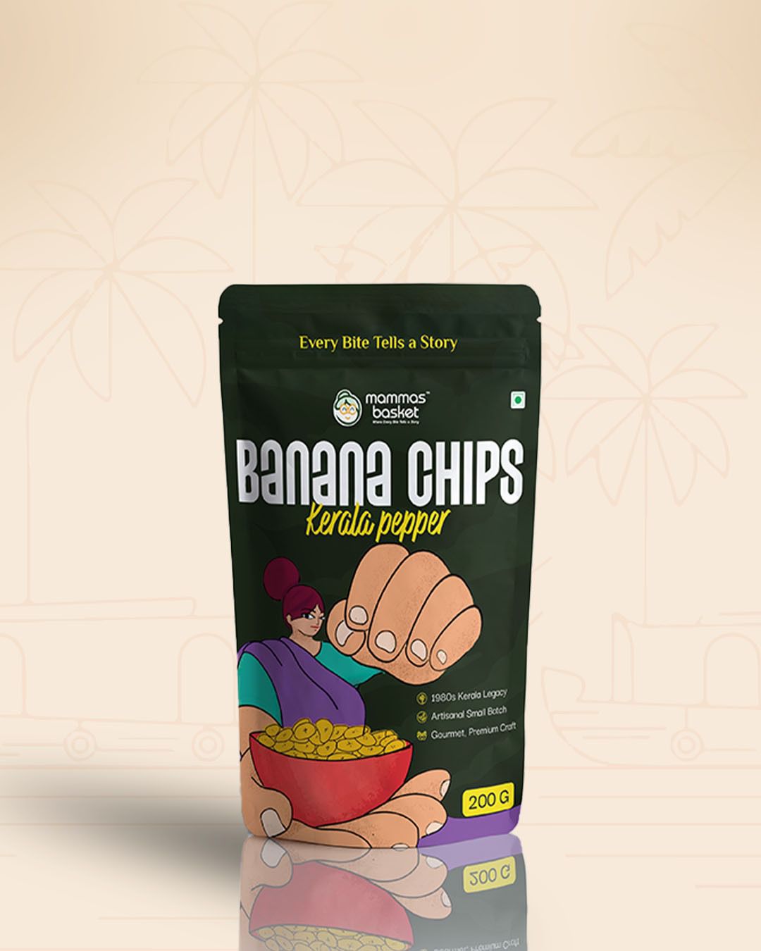 Mammas Basket Premium Banana Chips - Pepper