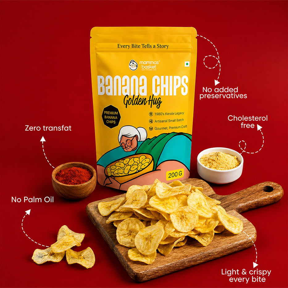 MAMMAS BASKET GOLDEN HUG PREMIUM BANANA CHIPS