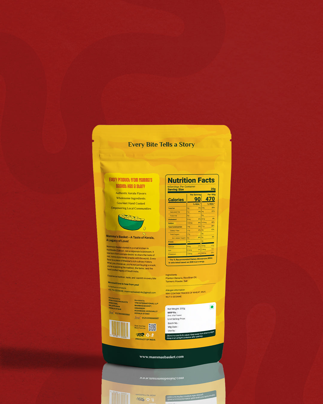MAMMAS BASKET GOLDEN HUG PREMIUM BANANA CHIPS