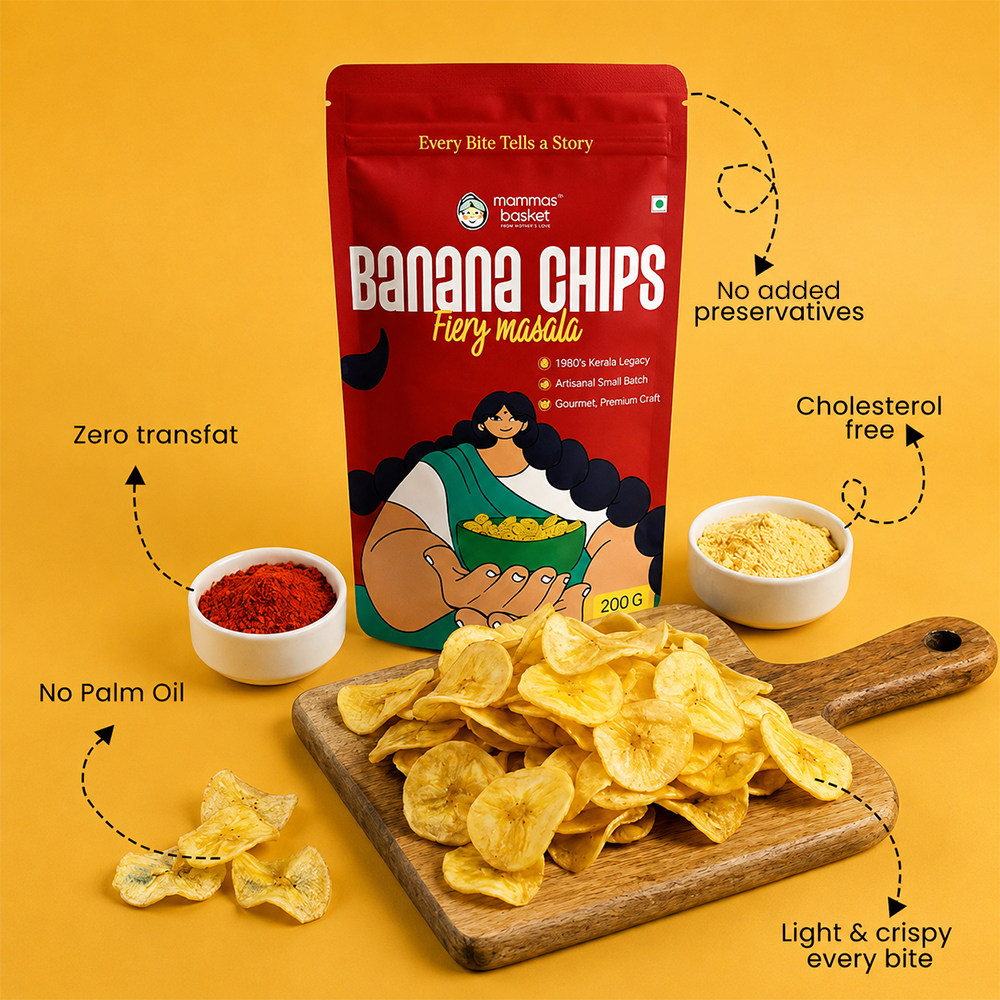 Mammas Basket Premium Banana Chips - Fiery Masala