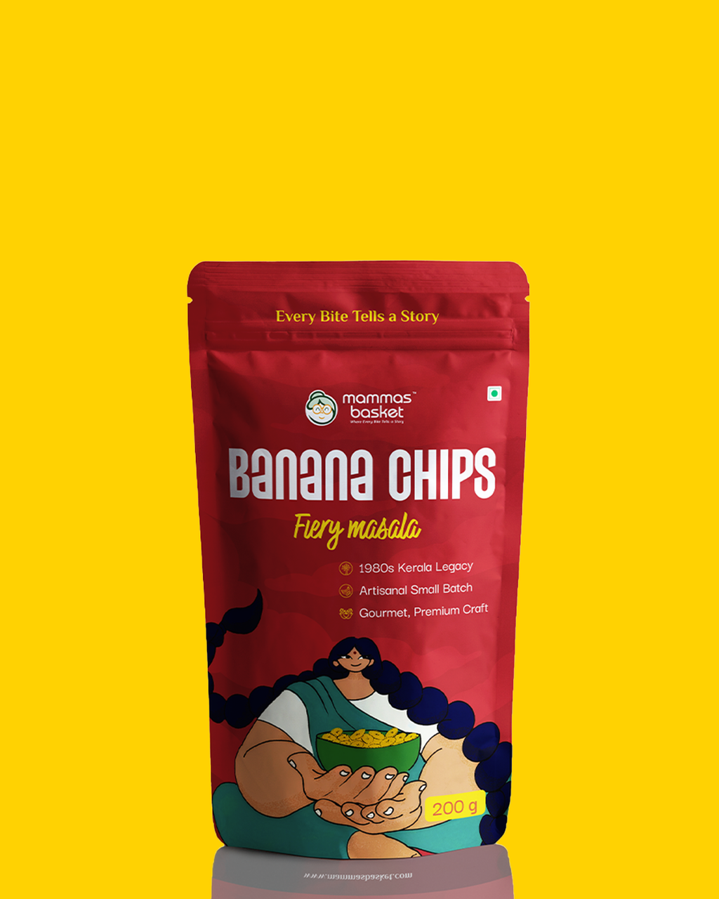 Mammas Basket Premium Banana Chips - Fiery Masala (1 Pack)
